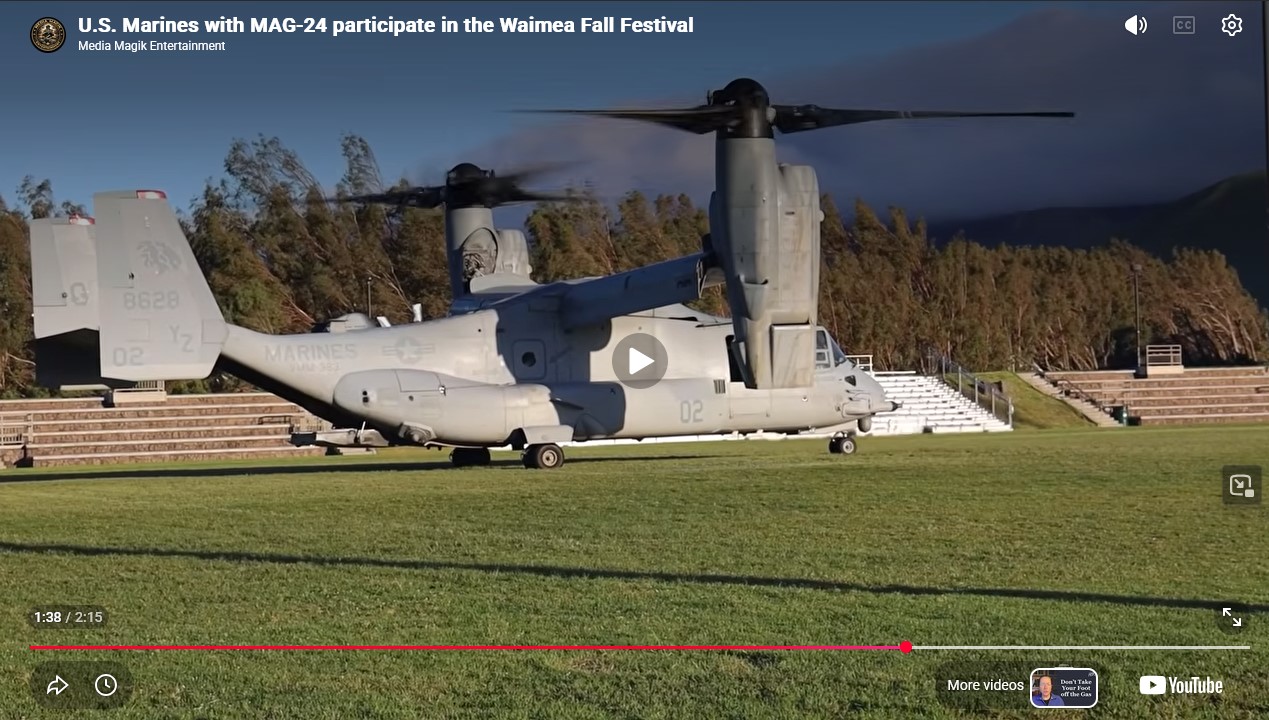 US Marines with MAG-24 at Waimea Fall Festival 2026